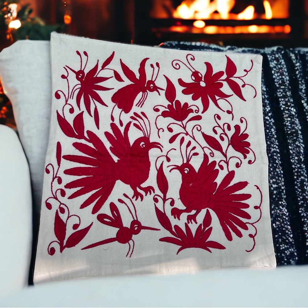 Authentic Otomi Handwoven Accent Pillow Case